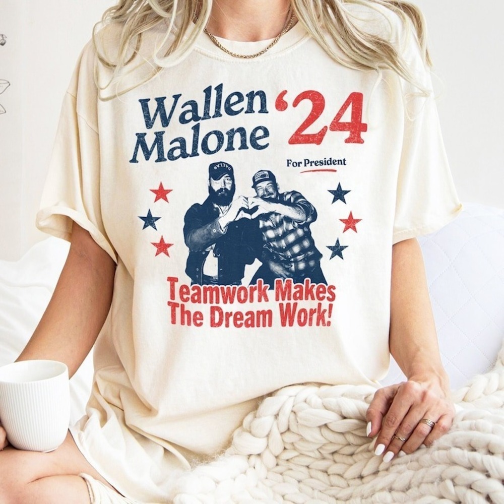 Wallen Malone 2024 For President, Funny '24 Election Graphic Tee